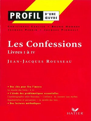 cover image of Profil--Rousseau (Jean-Jacques)